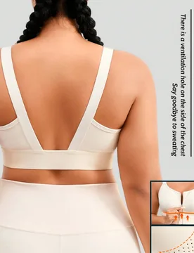Pieza Sujetador deportivo con cremallera delantera para mujer talla grande, levanta y da soporte, camiseta de tirantes casual para verano 4XL - Shein - FashionsVida