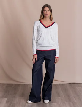 Pantalón wide leg de mujer - Henry Arroway - FashionsVida
