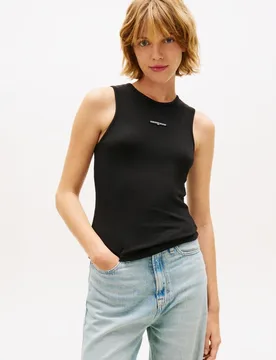 Camiseta de mujer sin mangas de corte slim - Tommy Jeans - FashionsVida