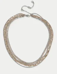 Mixed Metal Necklace Multi female