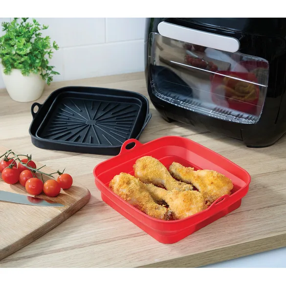 Heißluftfritteusen-Körbe quadratisch 2er-Set - Basilico - FashionsVida