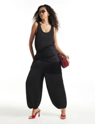 Scoop Neck Cami Top Black female