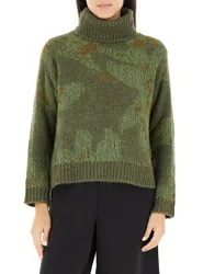 Dolcevita con lurex VERDE MILITARE L