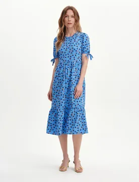 Floral Tiered Midi Dress Blue Mix female - Finery London - FashionsVida