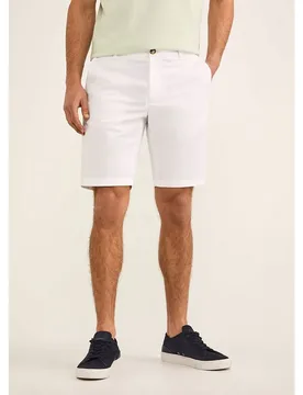 FaÇonnable Short Ctn Stretch Gab White 54 Homme - Façonnable - FashionsVida