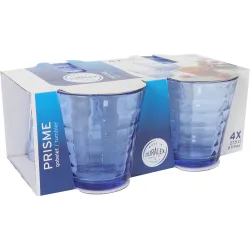 Juego de 4 vasos de agua bajos Prisme