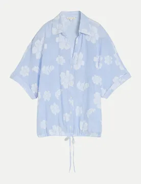 Blusenshirt mit Floral-Muster Blau 38 - Tom Tailor Casual - FashionsVida