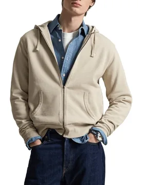 Polo Hoodie zippée en coton - Ralph Lauren - FashionsVida