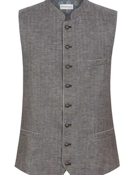 Trachtenweste Lucio (graphit, Gr. 44) von Bergfeuer für Herren, Oberteile, 100% Leinen - Stockerpoint - FashionsVida