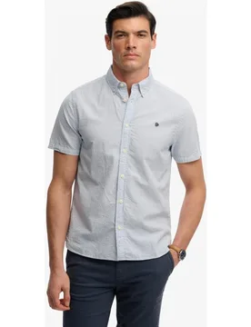Camisa de hombre Classic Seersucker manga corta - Superdry - FashionsVida