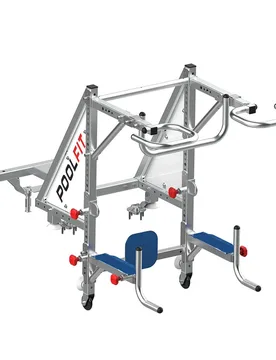 Poolfit Premium Modular Aquatic Training Structure Grey One Size unisex - Poolbiking - FashionsVida