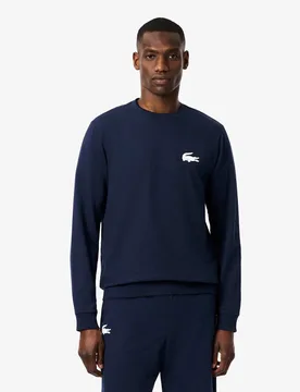 Cotton Rich Loungewear Sweatshirt Navy male - Lacoste - FashionsVida