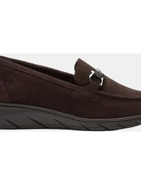 Mocasín mujer serraje con detalle metálico - 24HRS - FashionsVida