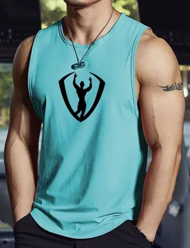Men's Weightlifting Gym Tank Top Breathable Athletic Singlet Summer Sleeveless Training Vest Printed Vest - Aliexpress - FashionsVida