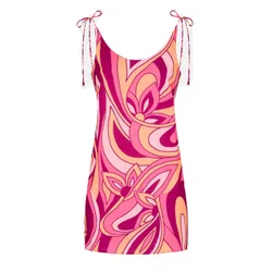 Vestito Corto Fantasia Rosa MF23-0136X2