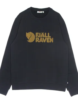 FJALLRAVEN Felpa Girocollo Uomo Logo Sweater Dark Navy - Fjällräven - FashionsVida