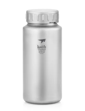 Keith Sport Bottle Weithals 1,2 Liter - Keith Titanium - FashionsVida