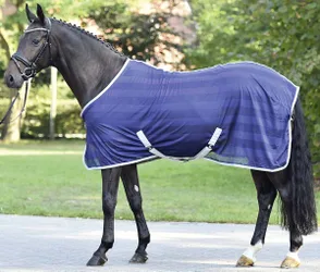 Transport-Fliegendecke STRIPE navy (silber) 85 cm