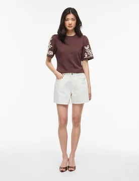 Pantalón corto vaquero de mujer - Vila - FashionsVida