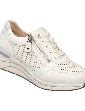 Leder-Keilsneaker "Sandra" weiss 40 Damen - wonderwalk - FashionsVida