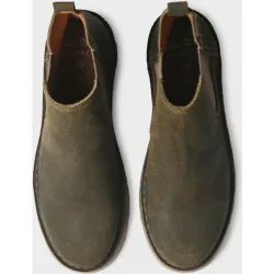 Botines de tacón de mujer de serraje con elásticos