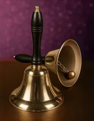 Weihnachtsmann Glocke Deluxe Schwarz Gold
