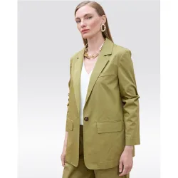 Blazer de mujer recta con cierre de botón
