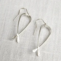 Recycled Silver Kiss Me Kate Earrings