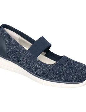 Bequem-Ballerina "Federleicht" blau 42 Damen - wonderwalk - FashionsVida