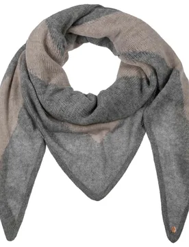 Twotone Triangular Scarf with Cashmere by - grey - Damen - Size: One Size - Fraas - FashionsVida
