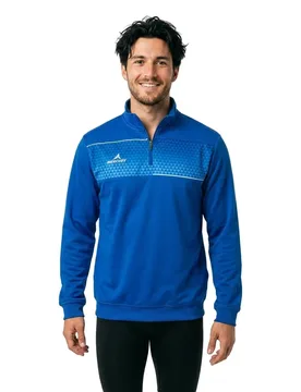 Equipment Sweat à Demi-zip Mesubf Paris Blue 3XL - Mercury - FashionsVida