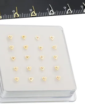 Pcs 925 Sterling Silver Heart Shape Nose Stud Jewelry For Women Girls Gift Body Piercing Jewelry - Aliexpress - FashionsVida