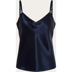 Top satinado con escote en V