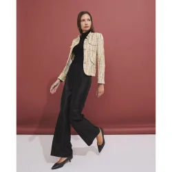 Chaqueta de mujer con tejido tipo tweed