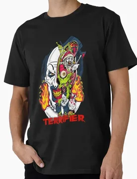 Retro Horror Movie Terrifier Art The Clown Killer Scary Halloween Gift T Shirt Short Sleeve Graphic clothes All size tops S-6XL - Aliexpress - FashionsVida