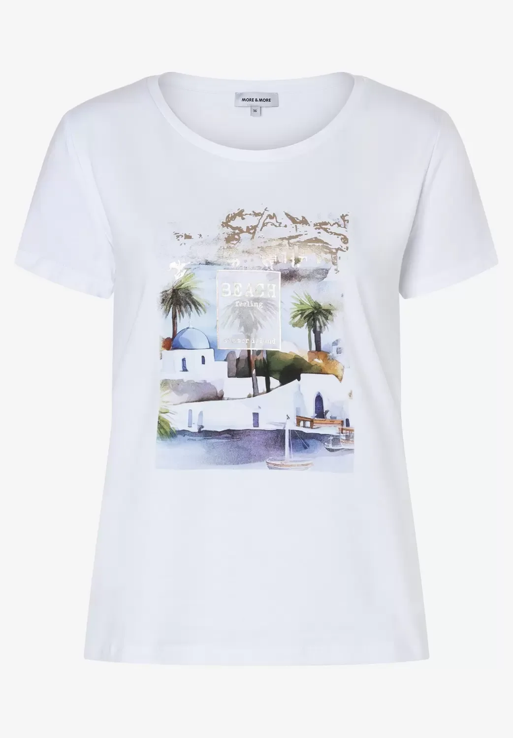 Shirt with Placement Print female - 44 - FashionsVida