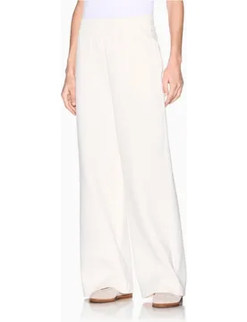 Pantalón de mujer ancho en interlock - Armani Exchange - FashionsVida