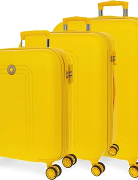 Juego de maletas (cabina, mediana y grande) Riga rígidas con capacidad de 217L - Movom - FashionsVida