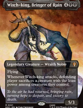 Witch-king, Bringer of Ruin (Borderless Art) The Hobbit Commander - Magic: The Gathering - FashionsVida