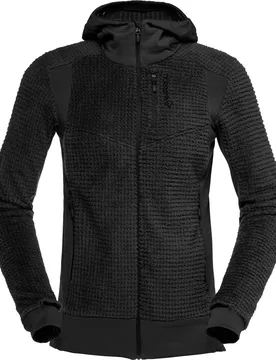 Norrona - Polaire technique en Polartec® - Falketind Alpha120 Zip Hood W Caviar Black - Taille XS - Noir - Norröna - FashionsVida