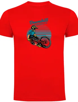 Maglietta A Maniche Corte Downhill Adventure Red - Kruskis - FashionsVida