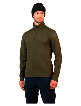 Sweat à Demi-zip Mid Layer Stretch Olive Shadow M - Rossignol - FashionsVida