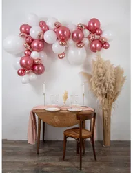 Tlg. Ballonbogen-Set Roségold für Party-Deko