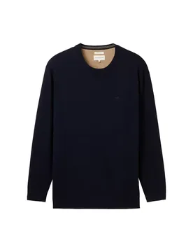 XL plus basic crewneck knit male - 5XL - FashionsVida