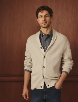 Cardigan de hombre en punto inglés - Lloyd's - FashionsVida