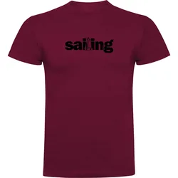 Word Sailing Short Sleeve T-shirt Dark Red XL Men