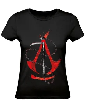 Gaming T-Shirt - Shadows - Announcement Shirt - S bis L - für Damen - Größe L - schwarz - EMP exklusives Merchandise! - Frauen - female - Assassin's Creed - FashionsVida