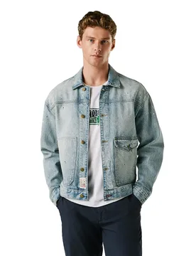 Giacca Di Jeans Milo Blue Rigid Denim S - Pepe jeans - FashionsVida