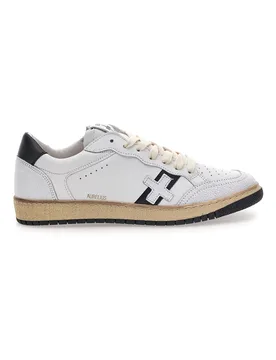 Sneakers bianche in pelle con dettagli neri Aurelius Made in Italy 43 - PITTARELLO PLUS - FashionsVida