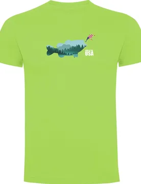 Made In The Usa Short Sleeve T-shirt Light Green 3XL Men - Kruskis - FashionsVida